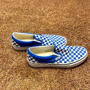 Size 8.5 blue checkered vans